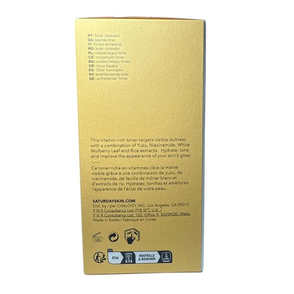Saturday Skin Yuzu Vitamin‎ C Bright Toner 125 mL